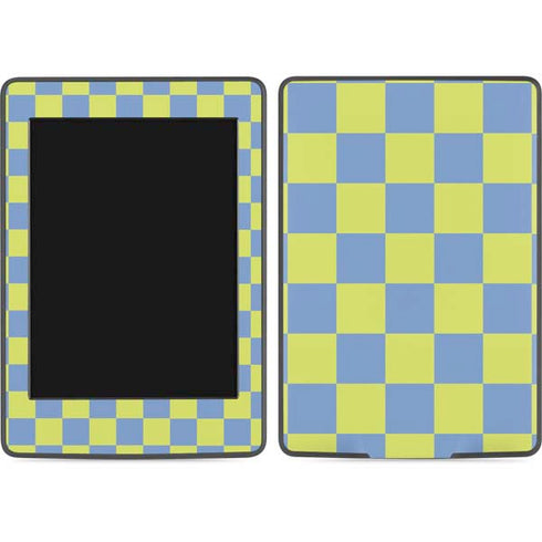 Neon Checkered Amazon Kindle Skin